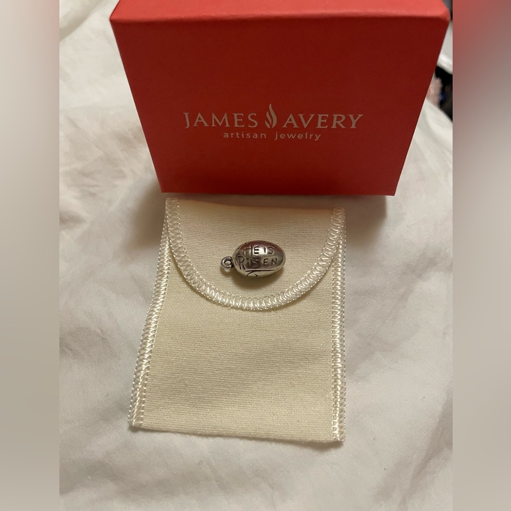 James Avery Retired He Has Risen Egg Easter Charm - image 1